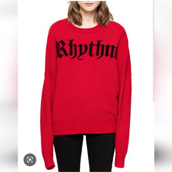 Zadig and voltaire Sz M Sweater Rony Bis Wool Cashmere Red Rhythm - Picture 6 of 6